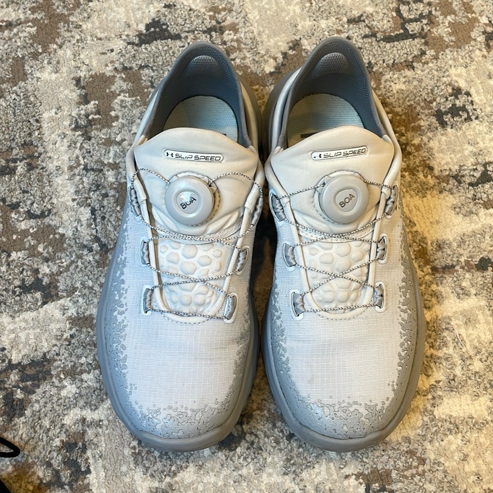 UA SlipSpeed Mega Distant GreyMetallic Silver Shoe